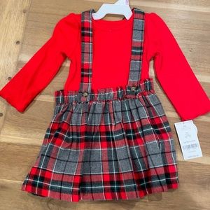 Carter’s matching set - skirt with red onesie